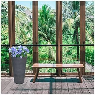 Muse Large Outdoor Tall Planter - 20 Inch Tree Planter Containers with Drainage Hole, Set of 2, G... | Amazon (CA)