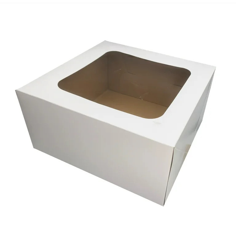 Way To Celebrate White Cake Boxes with Windows, 12" x 12" x 6", 2 Count - Walmart.com | Walmart (US)