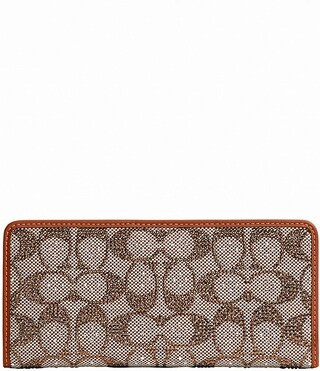 COACH Crystal Signature Jacquard Essential Slim Wallet | Dillard's | Dillard's