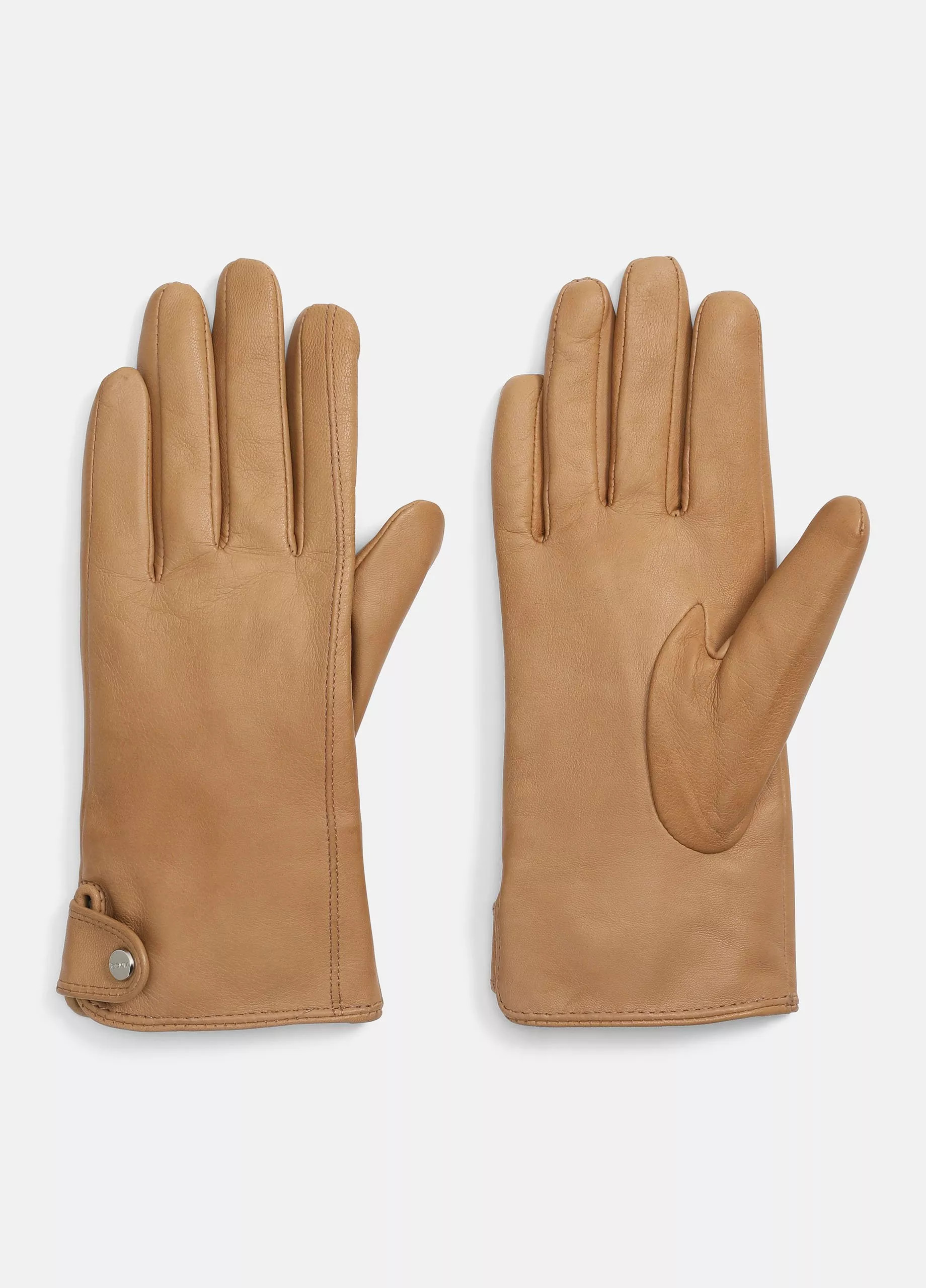 Cashmere-Lined Leather Snap Glove | Vince LLC
