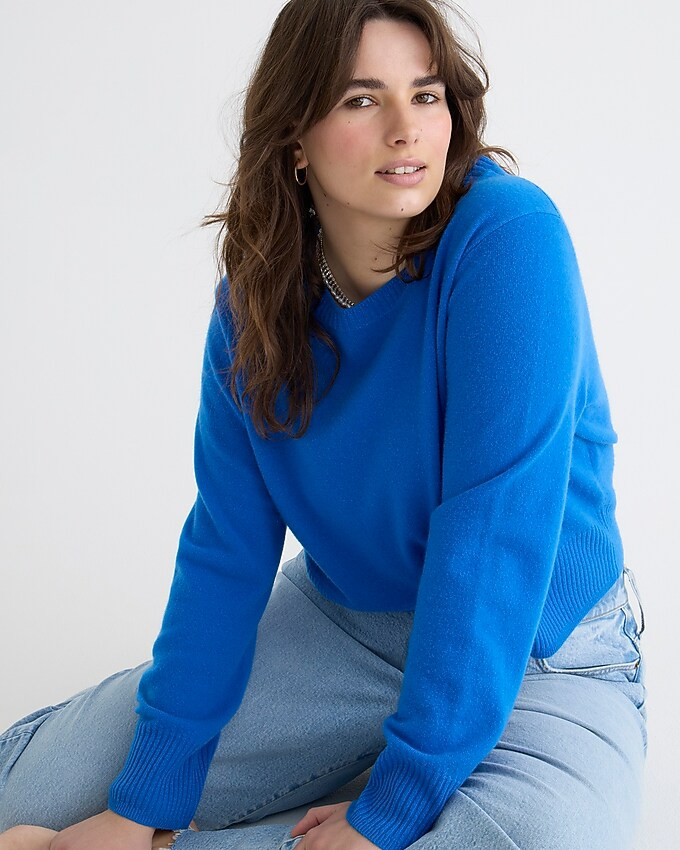Cropped cashmere crewneck sweater | J. Crew US