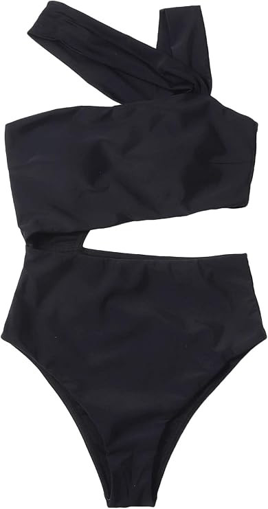 SOLY HUX Women's Cut Out One Shoulder Monokini Sexy Bathing Suit One Piece Swimsuit | Amazon (US)