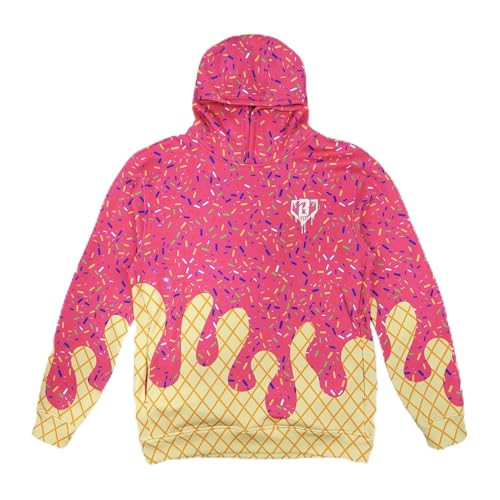 Baseball Lifestyle 101 BL101 Adult Ice Cream Hoodie for Men - Strawberry, L | Amazon (US)