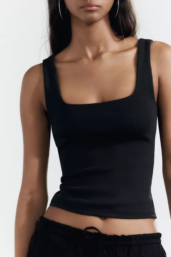 WIDE STRAP VEST TOP | Zara UK