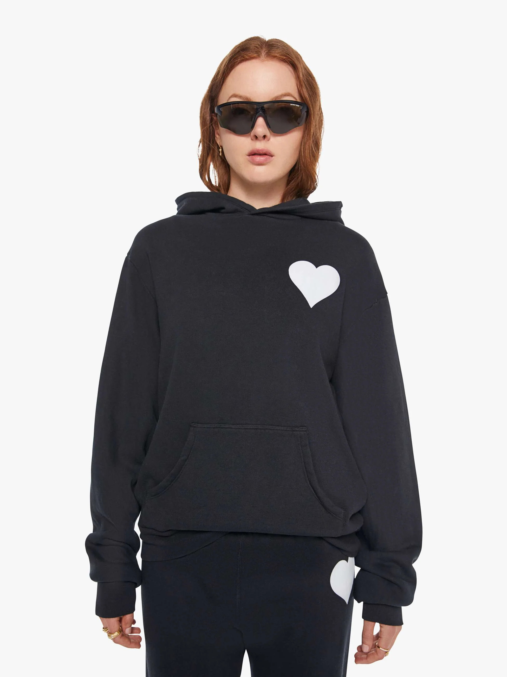 SPRWMN Heart Hoodie - Black | Mother Denim