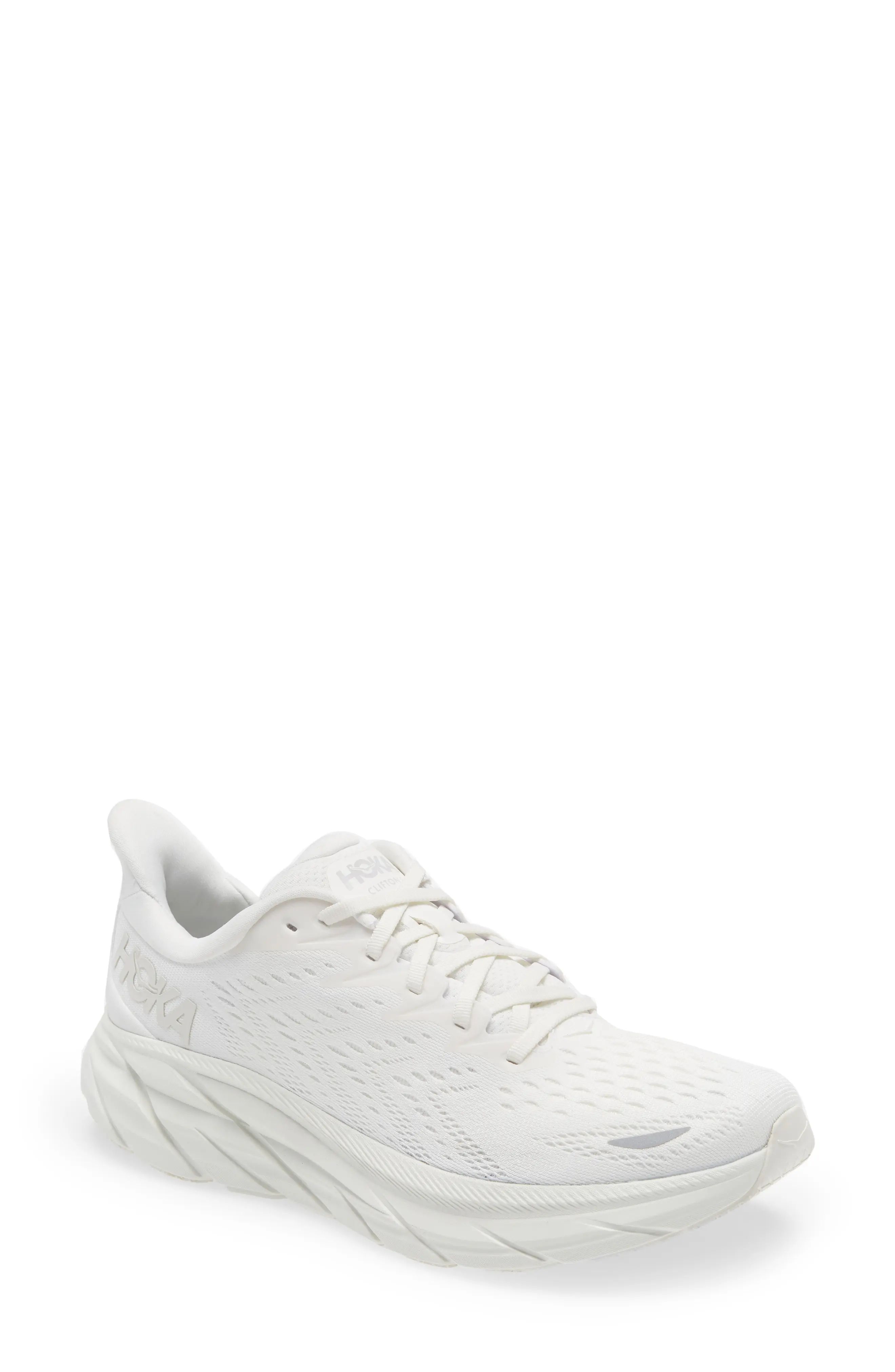 HOKA ONE ONE Clifton 8 Running Shoe in White at Nordstrom, Size 6.5 | Nordstrom
