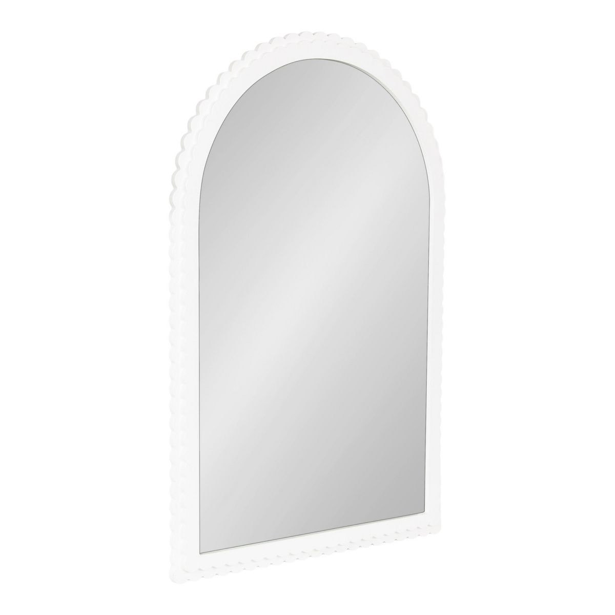 Kate and Laurel Scallia Wooden Arch Mirror, White, 20x30 | Target
