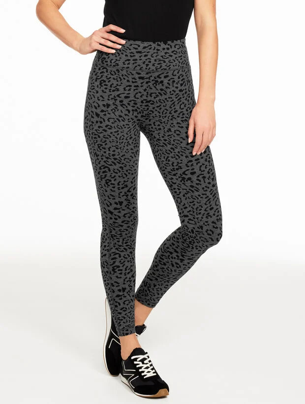 Studio Stretch Leggings - Tonal Cheetah | Talbots