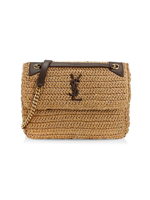 Medium Niki Raffia Shoulder Bag | Saks Fifth Avenue