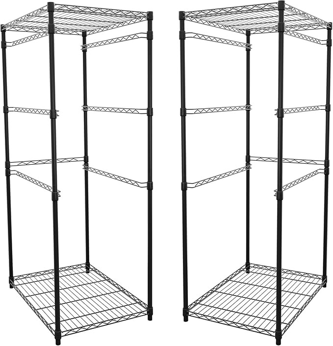 SafeRacks 2 Pack 5-Tier Steel Tote Rack - Maximize Space, Declutter, Organization, NSF Certified,... | Amazon (US)