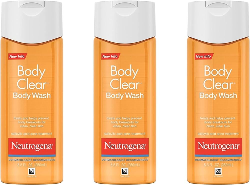 Neutrogena Body Clear Acne Body Wash with Glycerin & 2% Salicylic Acid Acne Medication, Oil-Free ... | Amazon (US)