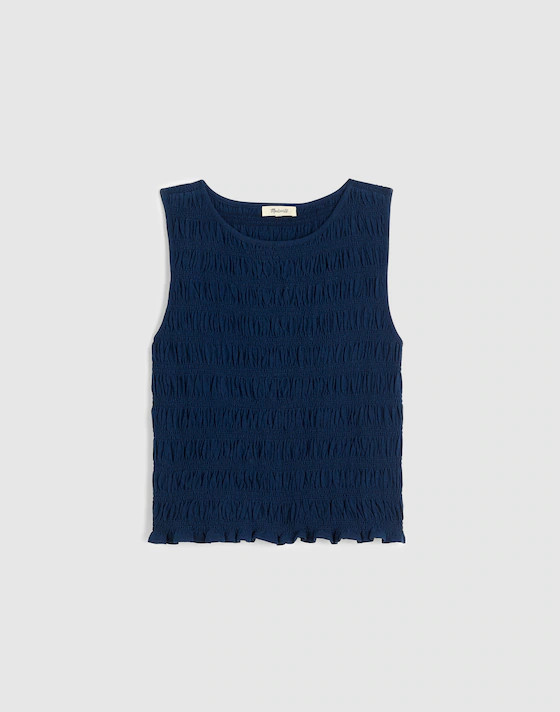 Smocked Boatneck Tank | Madewell