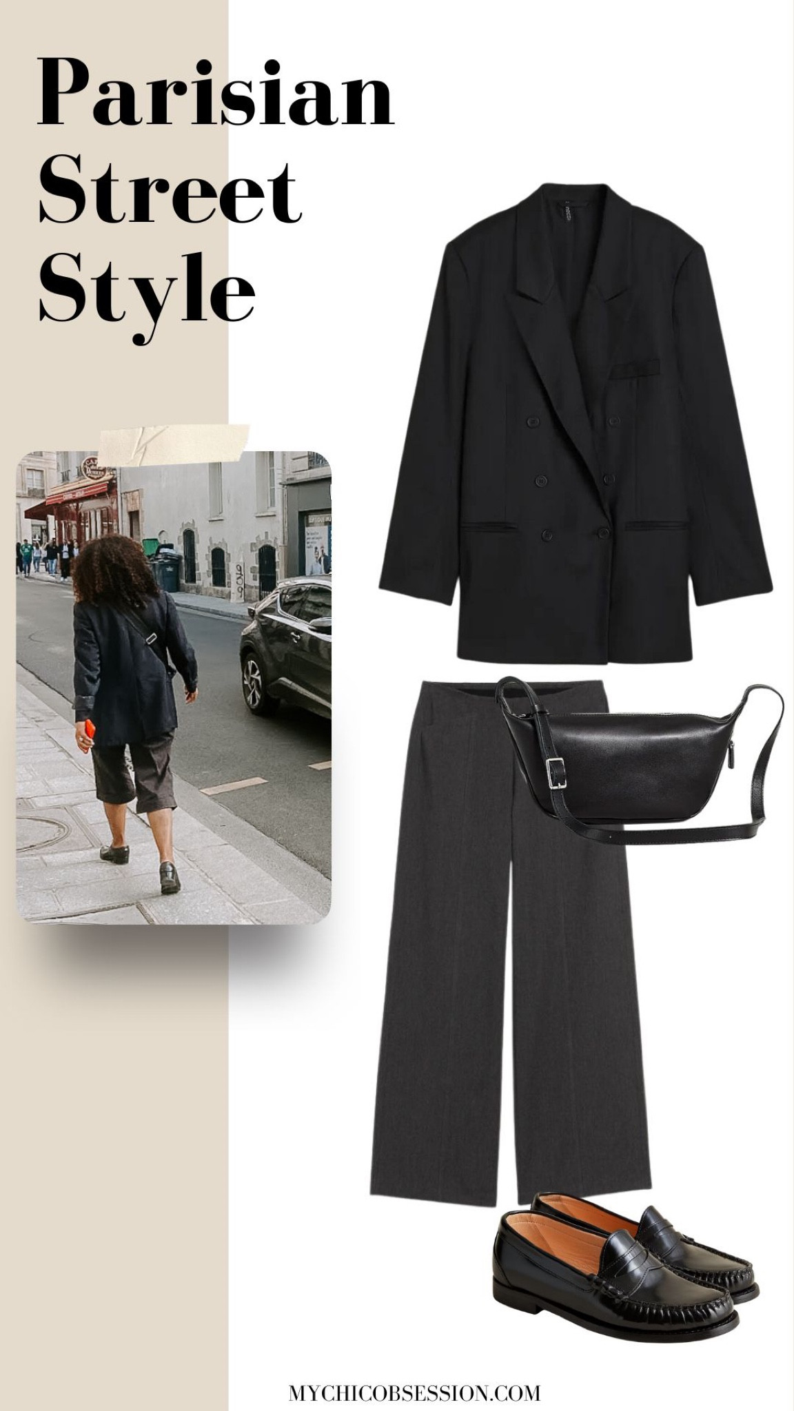 Culottes were a popular piece in Parisian street style this year. Try the cropped pants with a classic blazer, a shoulder bag and flats.

#LTKstyletip #LTKSeasonal