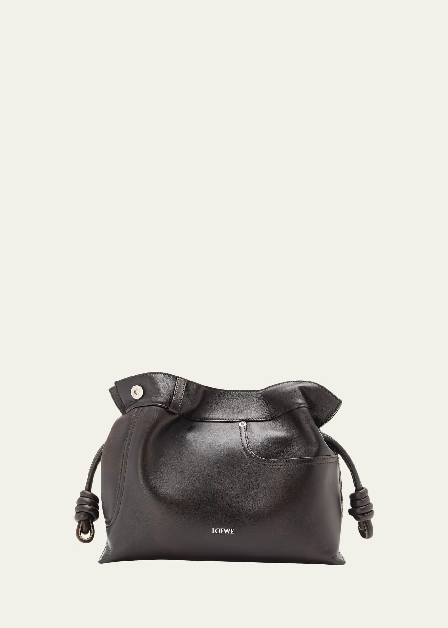 Loewe Flamenco Panta Clutch Bag in Leather | Bergdorf Goodman