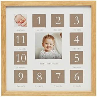 Kate & Milo Baby’s First Year Frame, Monthly Growth Baby Keepsake Frame, Gender-Neutral Baby Nu... | Amazon (US)