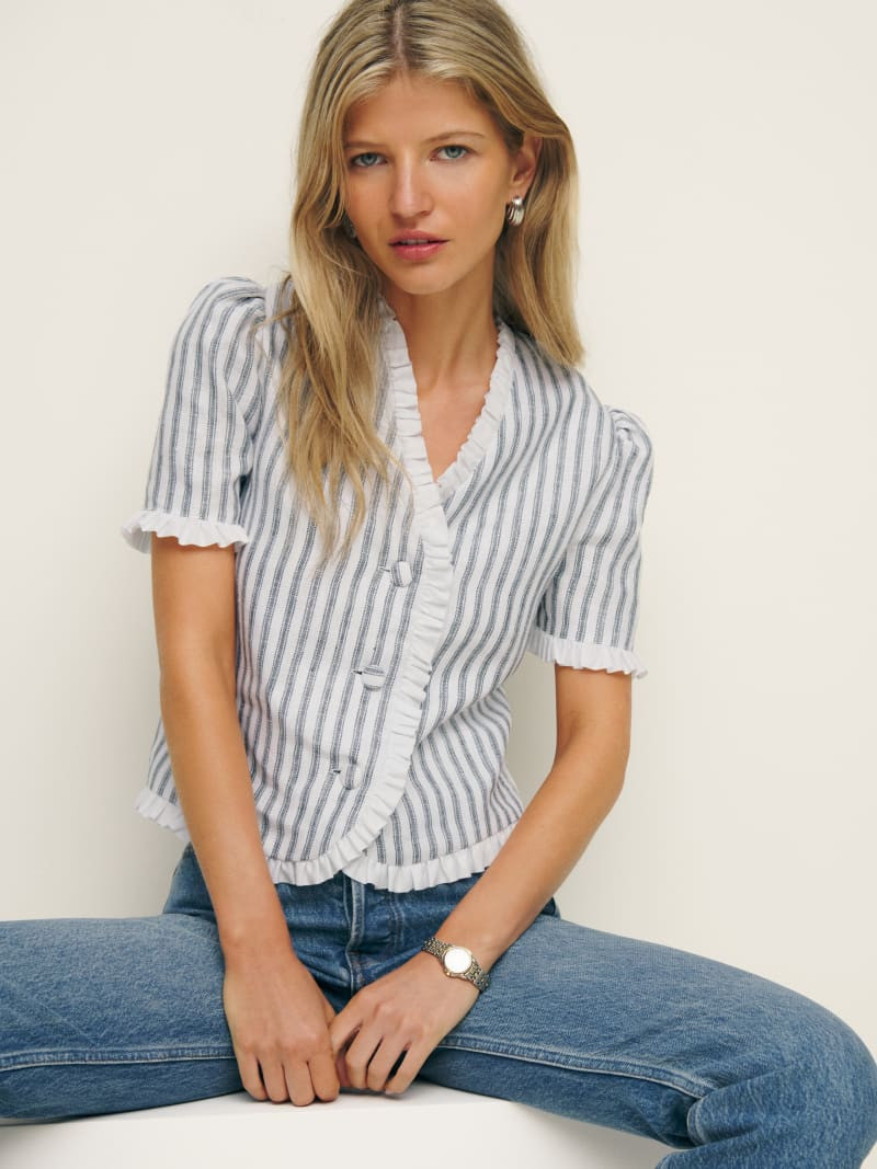Bess Linen Top | Reformation (Global)
