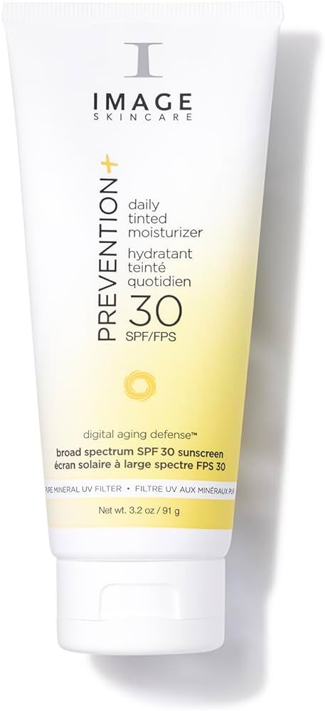 IMAGE Skincare PREVENTION+ Daily Tinted Moisturizer SPF 30 Sunscreen, No White Cast, 3.2oz | Amazon (US)