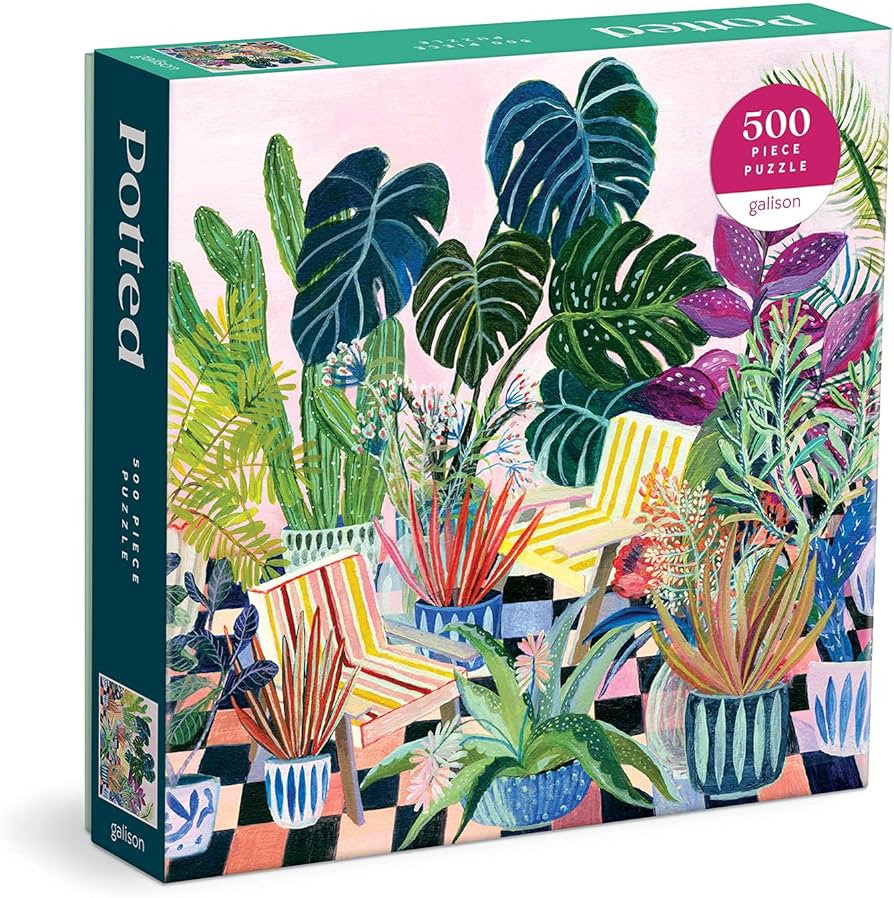 Potted 500 Piece Puzzle from Galison - Fun and Challenging 500 Piece Puzzle, Colorful Botanical I... | Amazon (US)