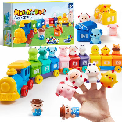 Joyfy Montessori Learning Toys for Toddlers 1 2 3 Years Old, Counting, Matching & Sorting Toy Train Finger Puppets, Birthday Gift for Baby Boys Girls | Target