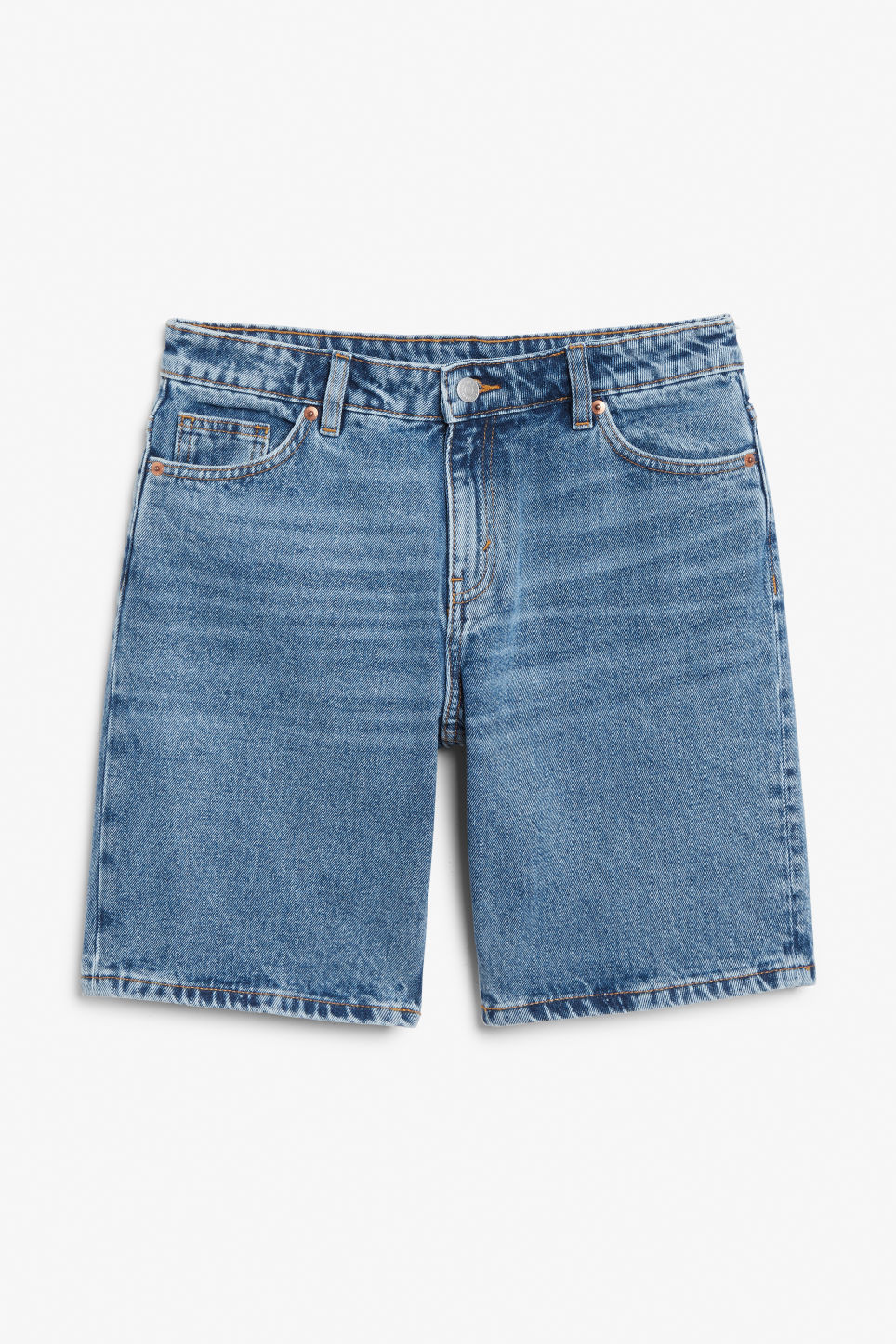 High waist denim shorts - Blue | Monki