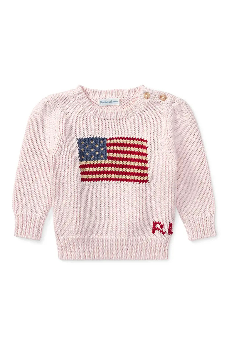 Intarsia Flag Cotton Graphic Sweater (Women) | Nordstrom | Nordstrom