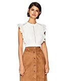 ASTR the label Women's Connie Eyelet LACE Ruffle Sleeveless Crop TOP, Off White, L | Amazon (US)