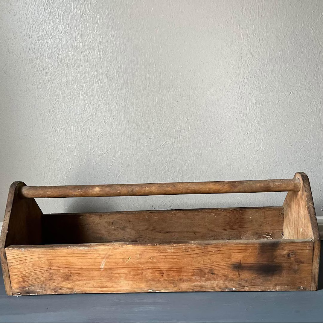 Antique Handmade Wooden Tool Caddy - Etsy | Etsy (US)