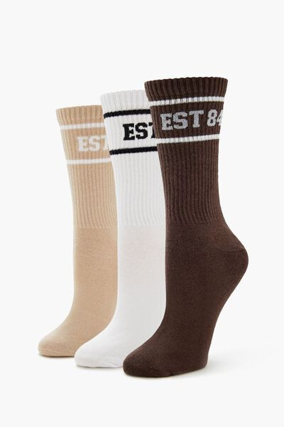 EST84 Crew Socks Set - 3 pack | Forever 21