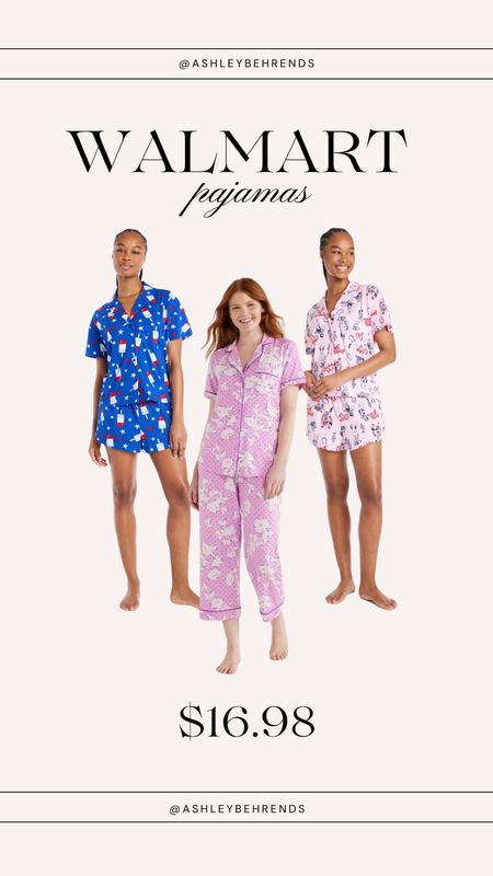 Walmart super soft pajamas with new cute prints only $16.98! 🇺🇸🤠🐎 

#LTKStyleTip #LTKSeasonal #LTKFindsUnder50