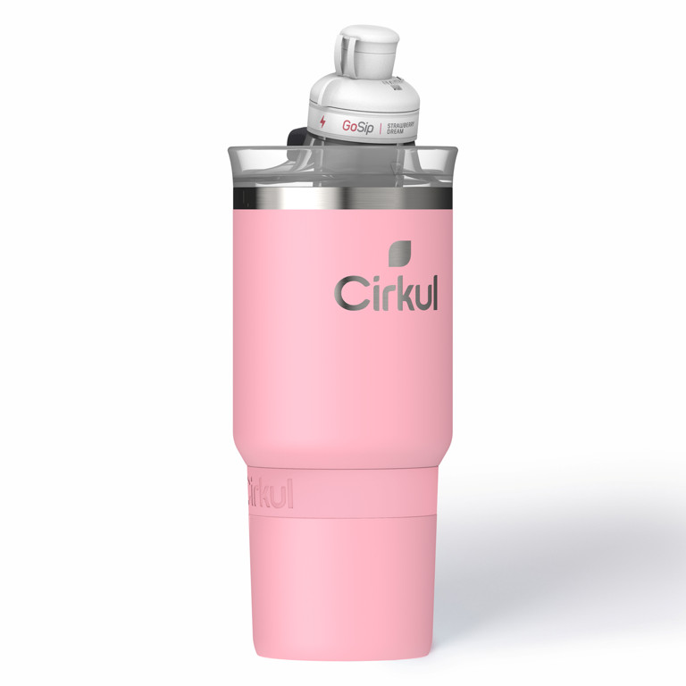 Cirkul 24oz Flamingo On-The-Go StrawSip Tumbler, 1 Flavor Cartridge (GoSip Strawberry Dream) | Walmart (US)