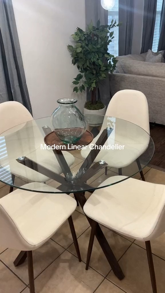 Changed builder grade lighting to modern #wayfair #wayfairlighting #modernlinerchandelier

#LTKVideo #LTKhome