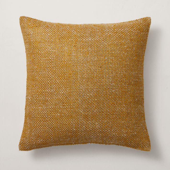 Two Tone Chunky Linen Pillow Cover | West Elm (US)