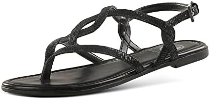 JATAREA Women’s Slip-On Leather Flat Sandals with Round Open Toe | Classic and Trendy Slippers ... | Amazon (CA)