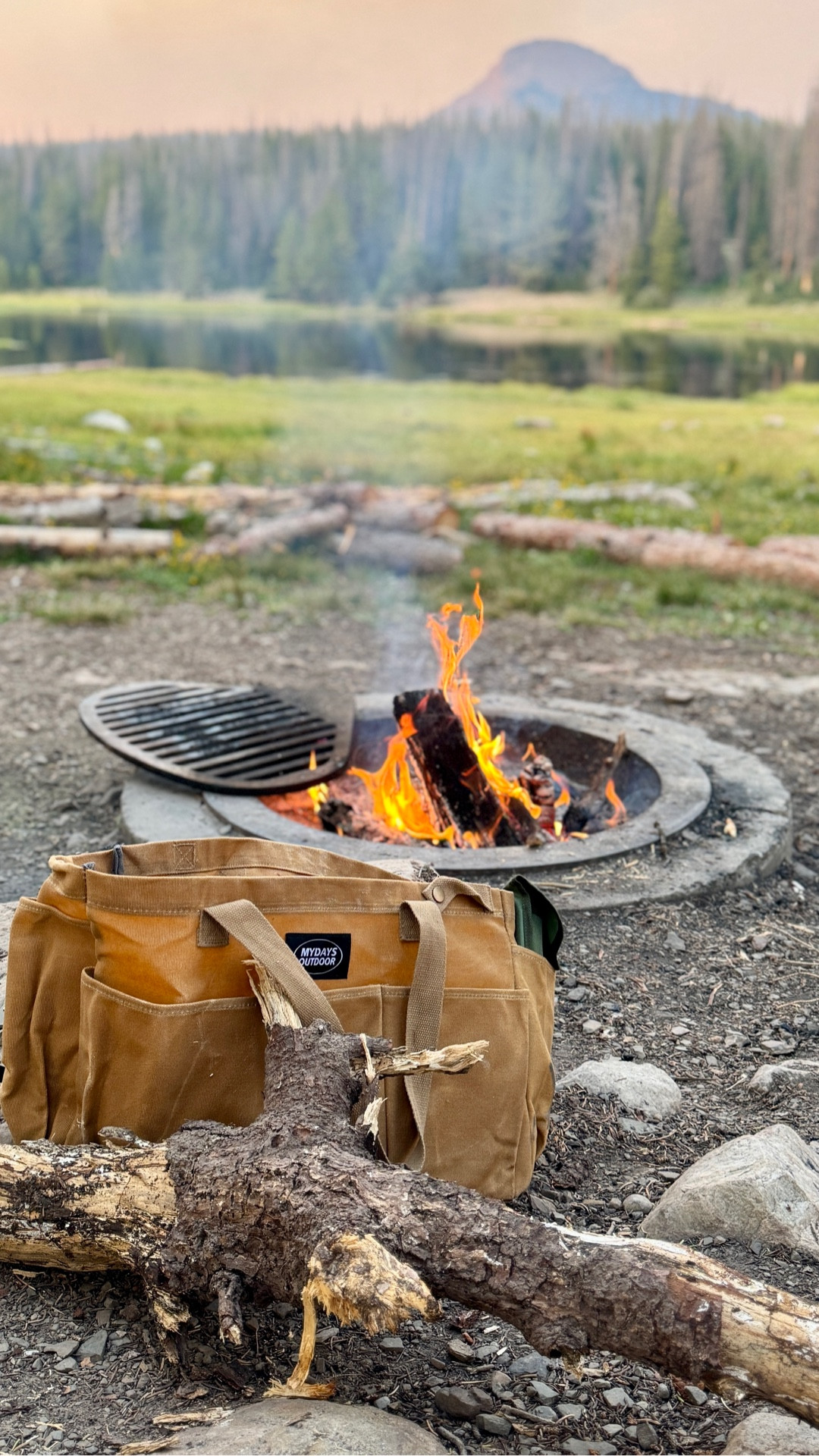 Wax canvas bag I use to transport firewood and starters for camping.⛺️ 