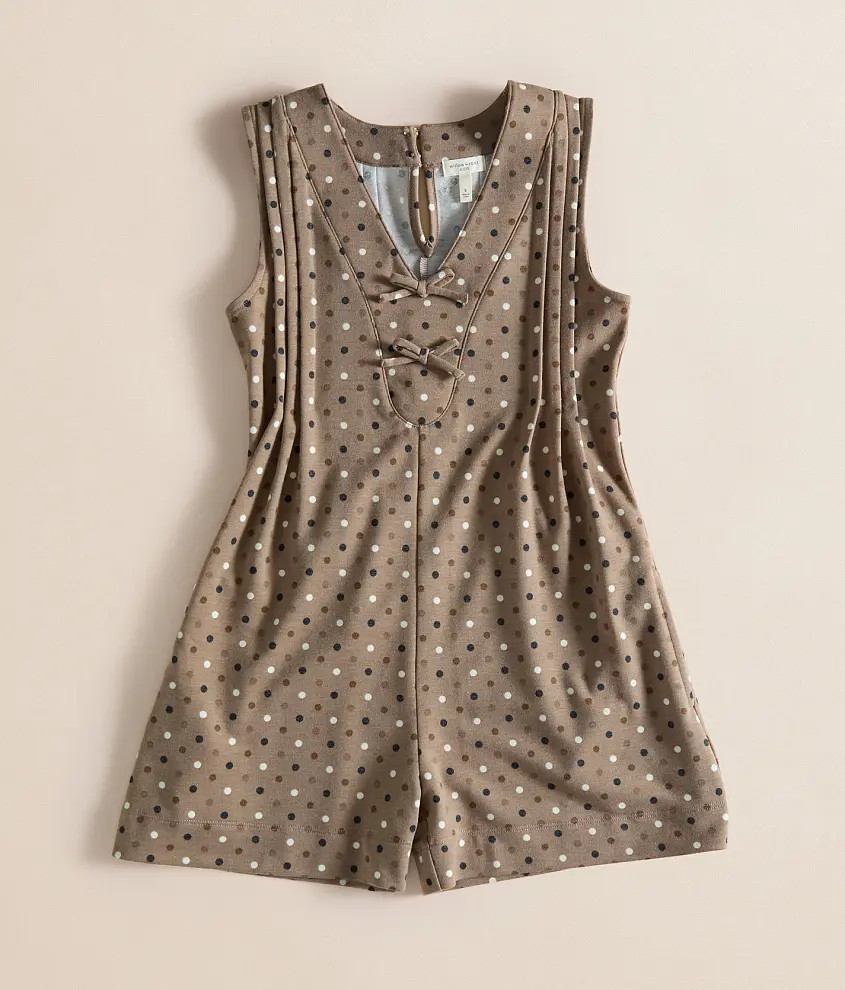 Girls - Polka Dot Bow Romper | Buckle