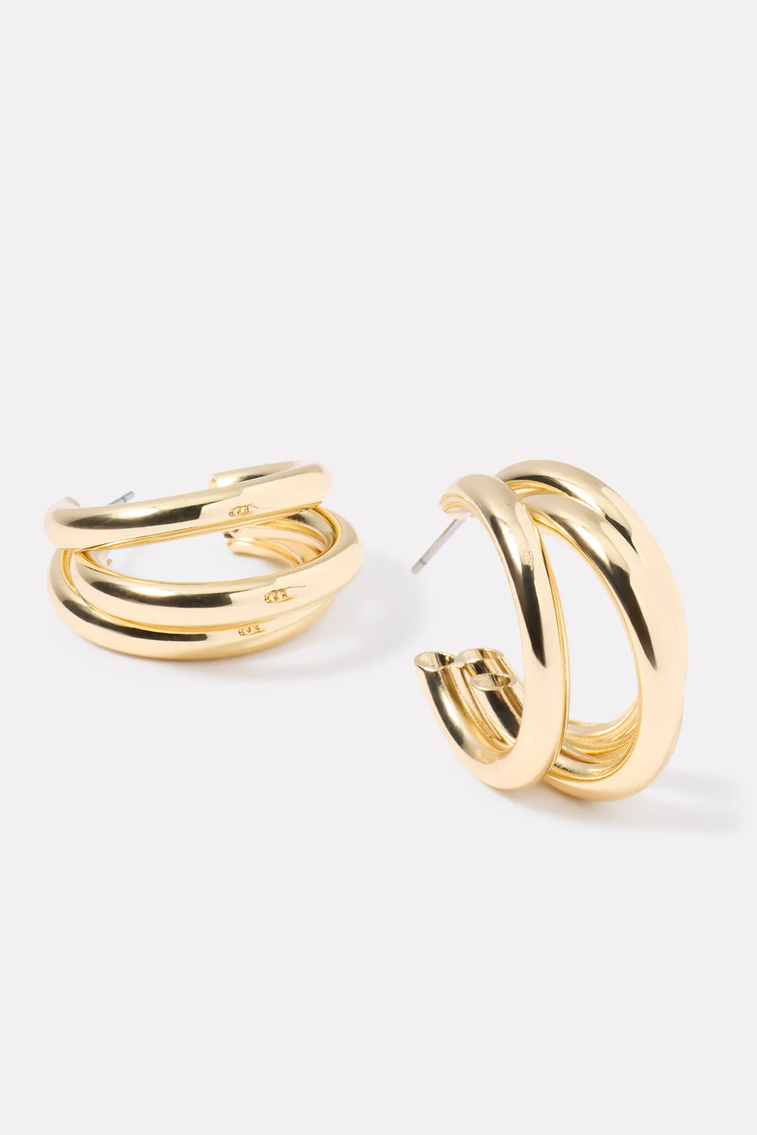 EVEREVE Women's Arianna Triple Hoop, Gold | Evereve