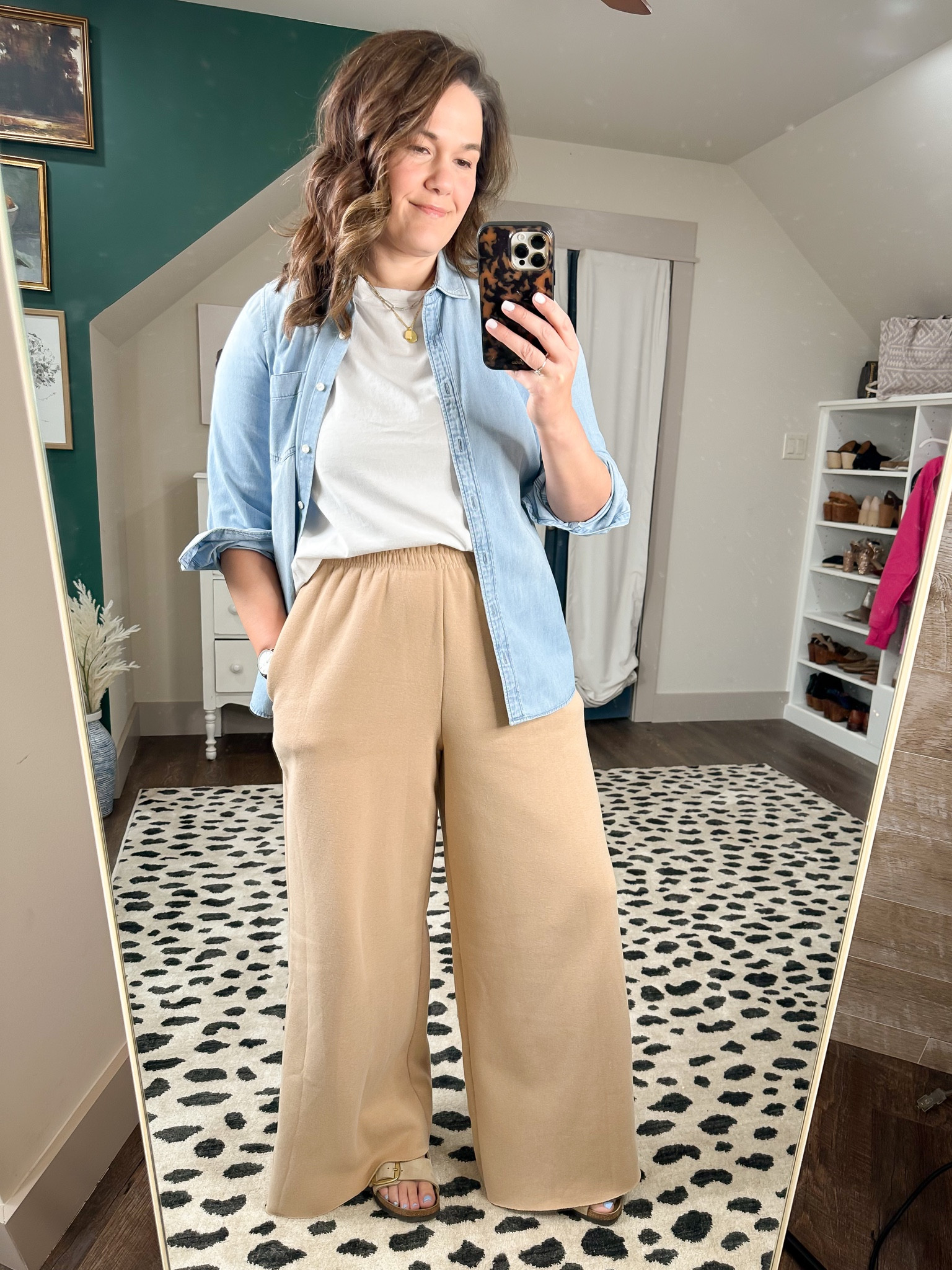 Still wearing these cozy wide leg sweatpants daily. 




Cozy elegance, Target pants, wide leg pants, cozy sweatpants, pants for tall gals, long length sweat pants, long wide leg pants, outfits for moms, outfits for school group off, spring style, spring outfit, softest sweatpants, softest cozy vibes, outfits for moms on the go, easy outfit idea, easy outfits for mom, denim shirt, chambray shirt, easy put together look, easy ootd for moms, classy outfits for moms on the go