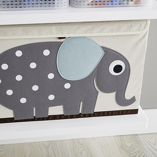 3 Sprouts Elephant Toy Storage Box with Handles | The Container Store