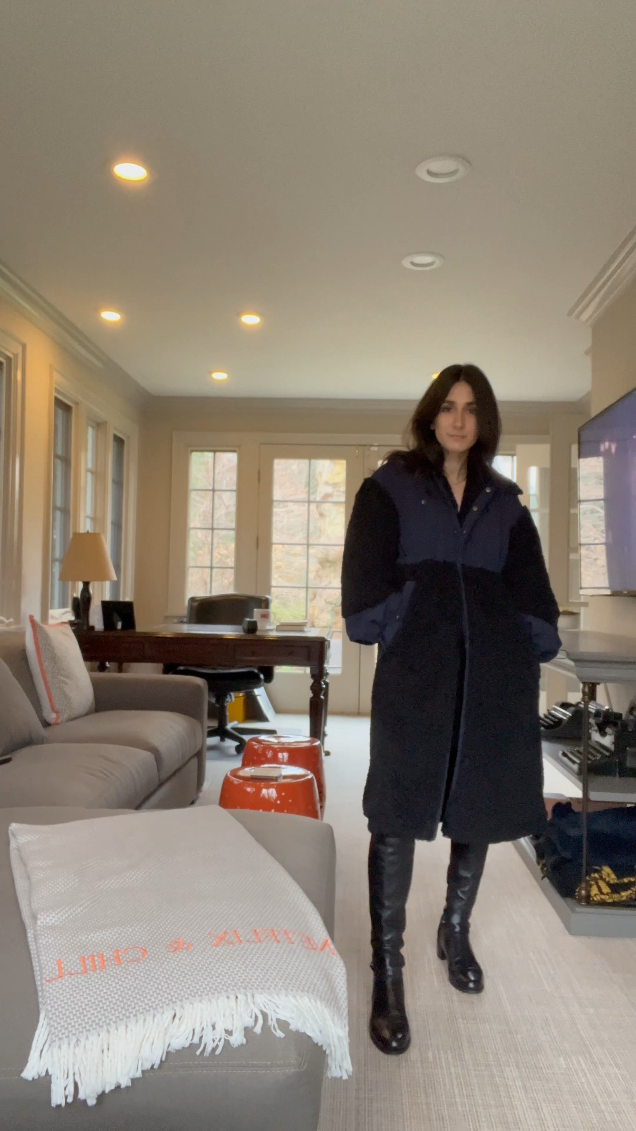 Black and navy teddy coat of my dreams 

#LTKstyletip #LTKSeasonal