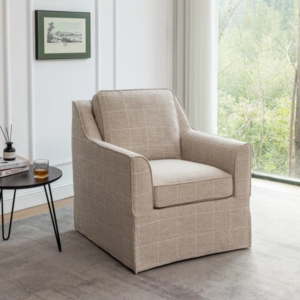 Barbel Upholstered Swivel Armchair | Wayfair North America