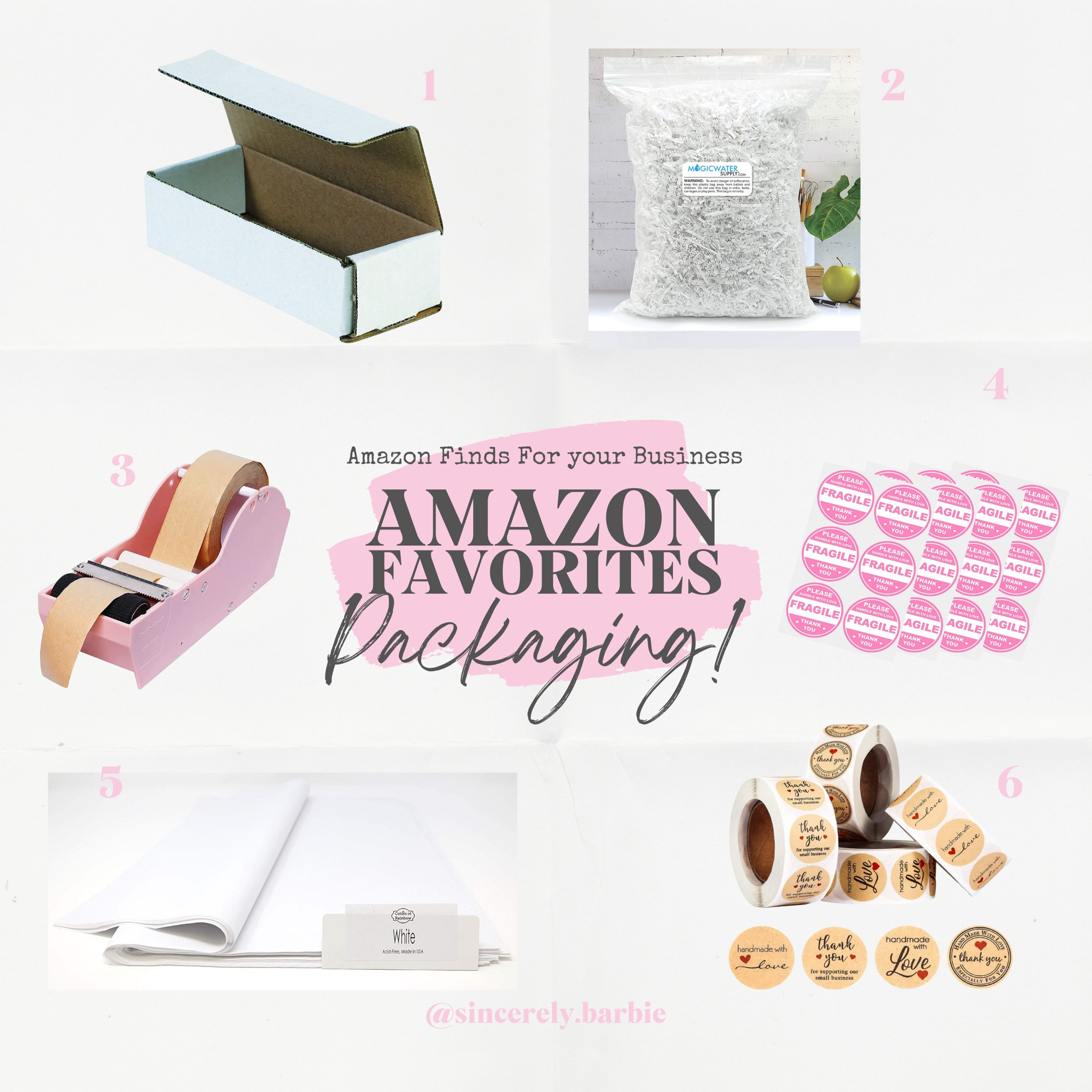 Are you looking to pack your Cups, and you don't know where to start?!!! Here you have these items that I use to pack my cups with. 

1. Box 10x4x4
2. Shredded paper
3. Packaging Tape Dispenser
4. Fragile Stickers
5. Acid-free Tissue Paper
6. Thank You | Handmade Stickers

#LTKhome #LTKHoliday #LTKGiftGuide