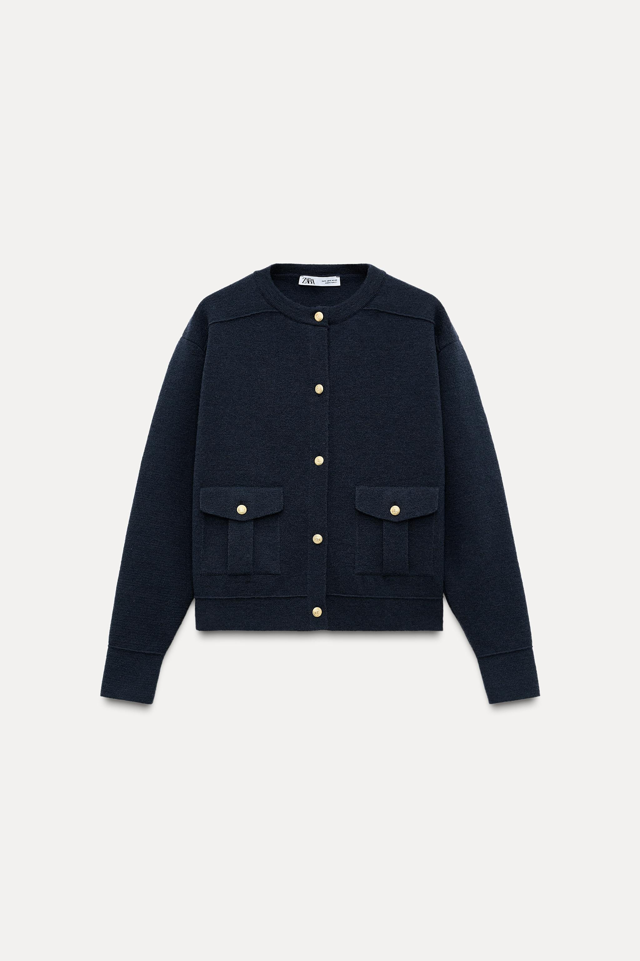 KNIT CARDIGAN WITH GOLDEN BUTTONS | Zara US