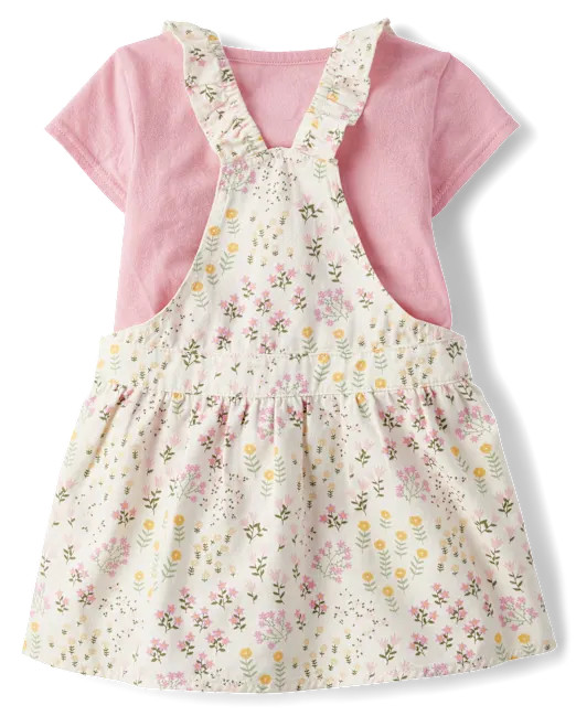 Toddler Girls Floral Skirtall 2-Piece Outfit Set - pink | The Children's Place