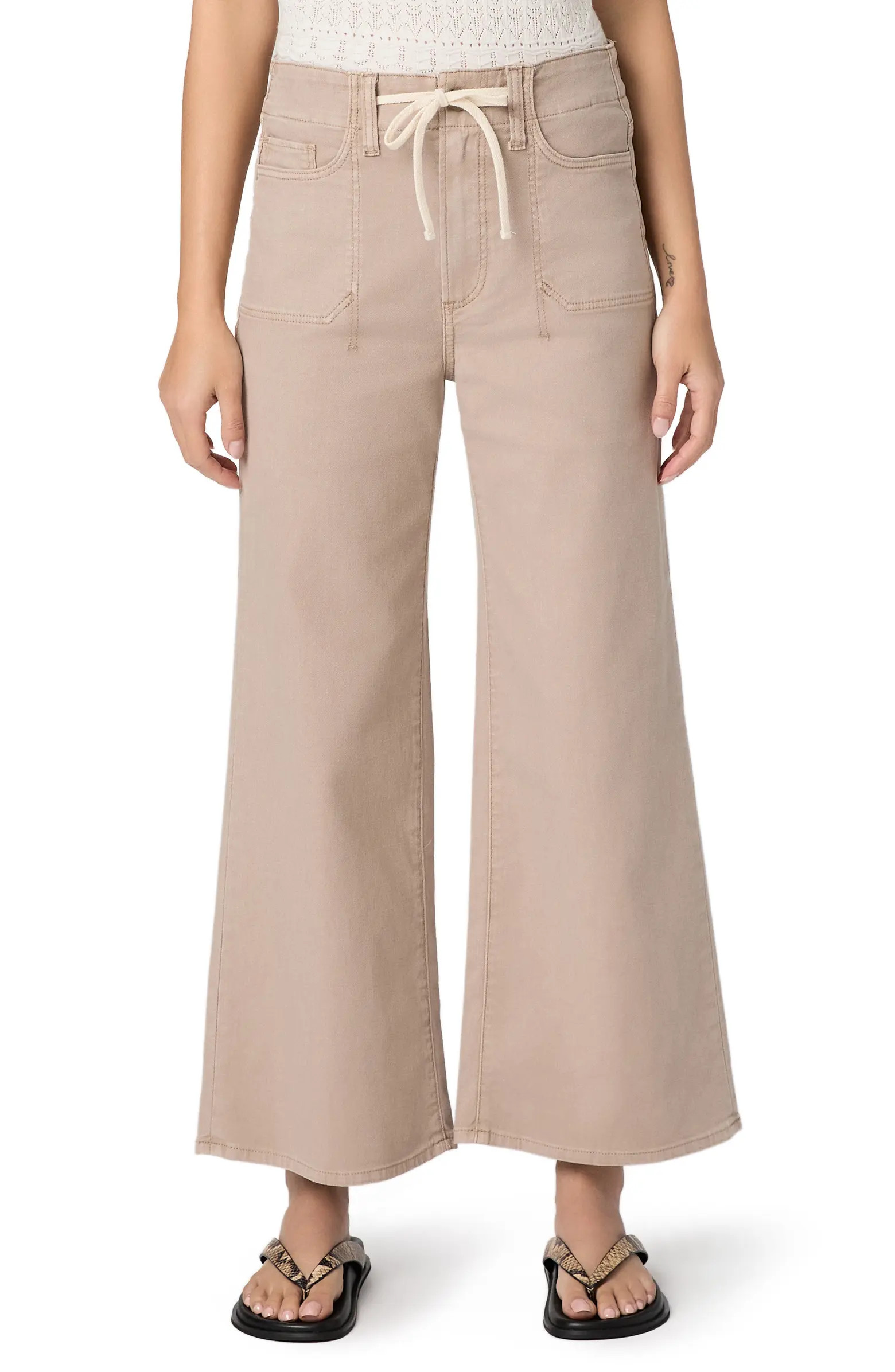 Ari Drawstring High Waist Wide Leg Pants | Nordstrom