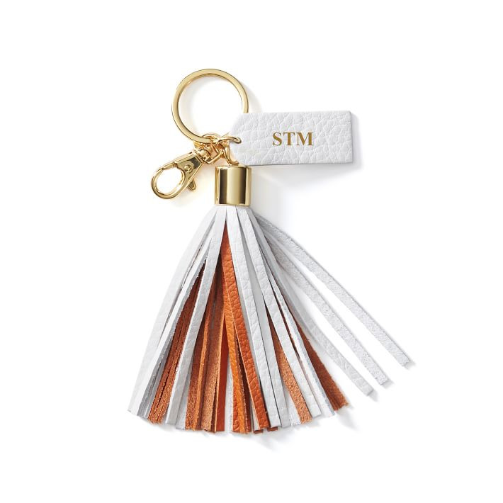 Multicolor Leather Tassel Keychain | Mark and Graham