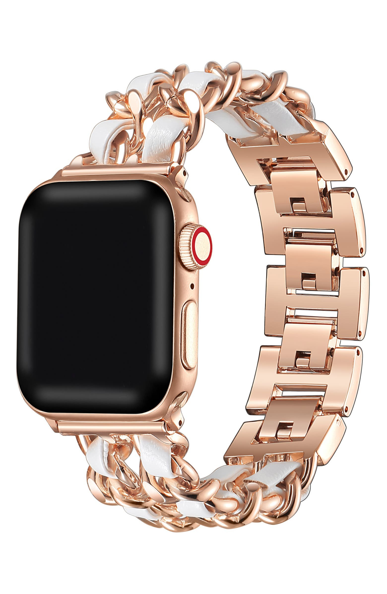 Leather Woven Chain Apple Watch® Bracelet | Nordstrom