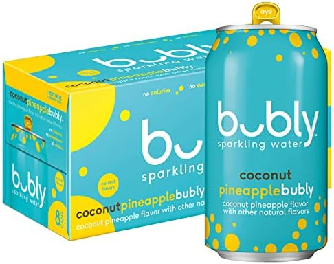 bubly Sparkling Water, Coconut Pineapple, 12oz Cans (8 Pack) | Amazon (US)