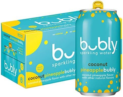 bubly Sparkling Water, Coconut Pineapple, 12oz Cans (8 Pack) | Amazon (US)