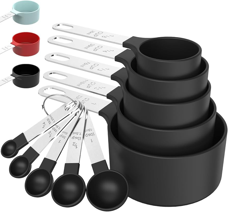 TILUCK Measuring Cups & Spoons Set, Stackable Cups and Spoons, Nesting Measure Cups with Stainles... | Amazon (US)