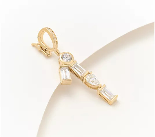 Make Your Selection: Diamonique x Lulu Frost Number Charm Enhancer, 14k Plated | QVC